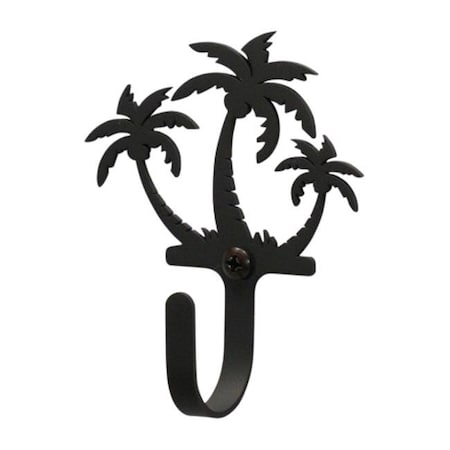 Village Wrought Iron Village Wrought Iron WH-139-S Triple Palm Trees Hook Small - Black WH-139-S